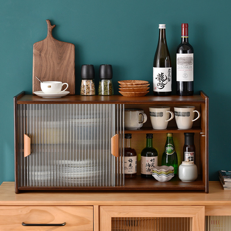 桌面餐边柜厨房h置物柜杯子茶具展示收纳柜子台面咖啡机玻璃门碗,住宅家具,餐边柜,淘宝优惠券,粉丝福利购,淘宝优惠卷