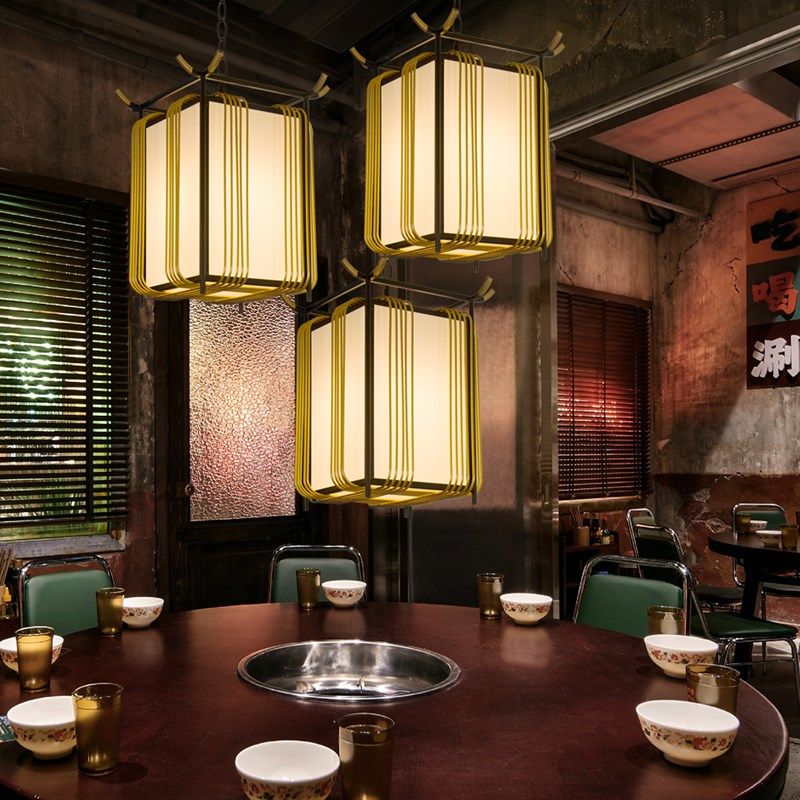 新中式小吊灯f餐饮火锅店茶楼侘寂风民宿菜馆带射灯包厢卡座饭店,家装灯饰光源,酒店/宴会厅/餐饮吊灯,淘宝优惠券,粉丝福利购,淘宝优惠卷