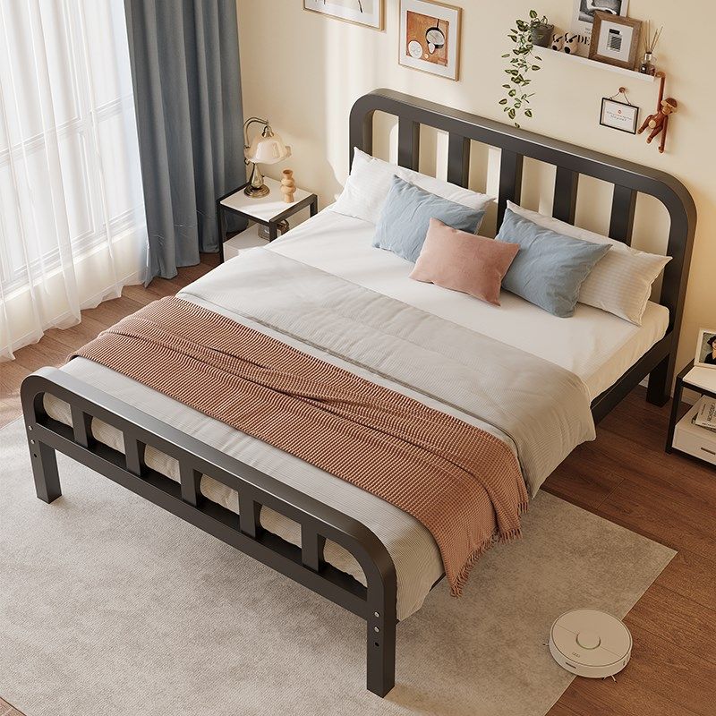 铁艺床双人床现代简约家q用主卧不锈钢铁架床加固加厚1.5m单人铁,住宅家具,铁艺/钢木床,淘宝优惠券,粉丝福利购,淘宝优惠卷