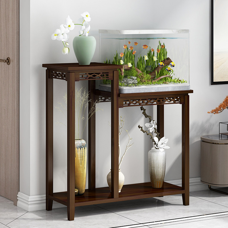 简易鱼缸架子家用落地小型客厅装饰水族箱底座实木简约.多层置物,住宅家具,搁板/置物架/家用陈列架,淘宝优惠券,粉丝福利购,淘宝优惠卷