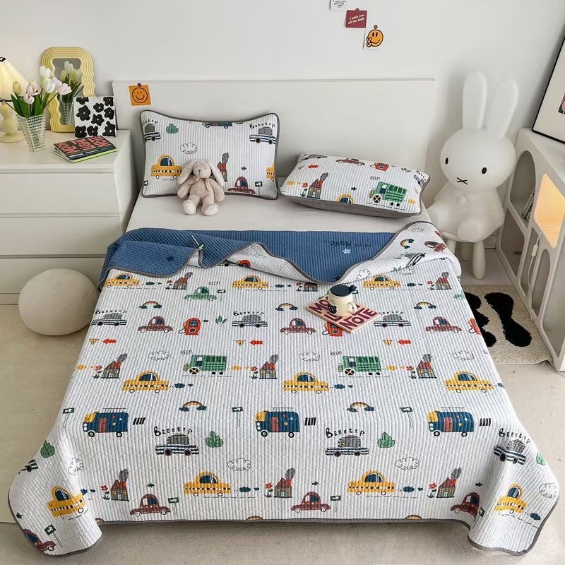 韩式纯棉加厚卡通可爱儿童绗缝床G盖床垫床单三件套可定做,床上用品,床盖,淘宝优惠券,粉丝福利购,淘宝优惠卷