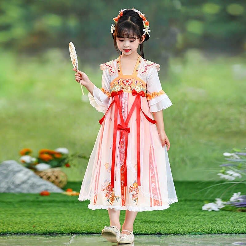 汉服女童2024新款夏季儿童古装超仙女孩中式旗袍夏装古风唐装夏款