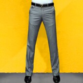 直筒裤 免熨烫商务灰西装 长裤 休闲裤 时尚 男英伦修身 男式 青年韩版 裤