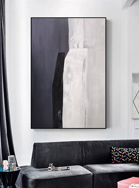 4790灰度 现代简约抽象装饰画 客厅I餐厅挂画玄关书房办公室壁画