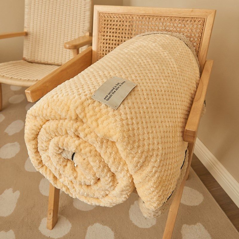 牛奶绒毛毯加绒加厚q冬季沙发毯办公室午睡盖毯床单小毯子