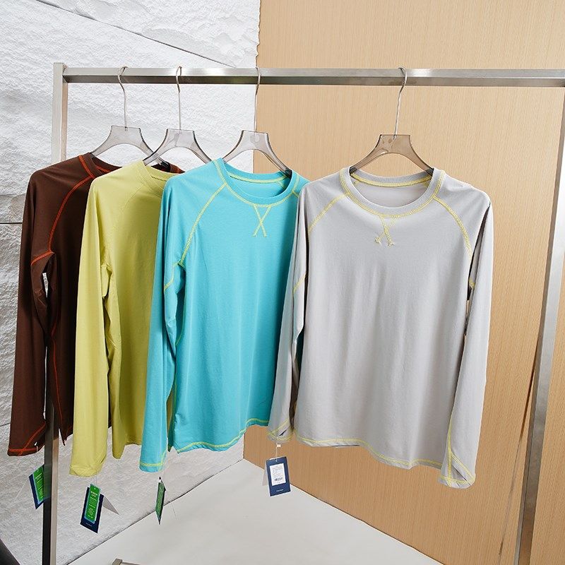 轻潮户外 撞色明辑线设计情侣男女凉感吸湿排汗运动休闲长袖T恤春,男装,T恤,淘宝优惠券,粉丝福利购,淘宝优惠卷