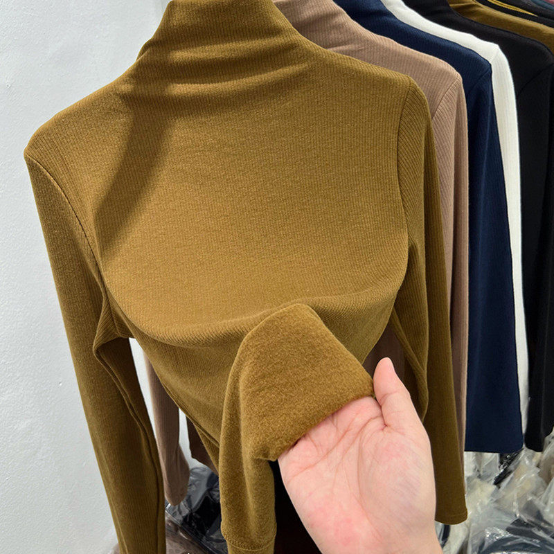 2022秋冬洋气长袖内搭螺纹T恤女纯色半高领加厚磨毛薄绒打底衫女,服饰配件/皮带/帽子/围巾,手套,淘宝优惠券,粉丝福利购,淘宝优惠卷
