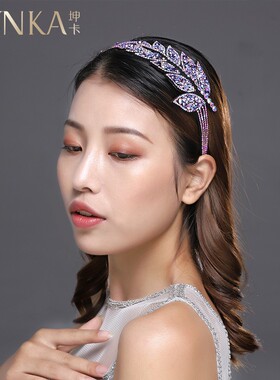 镶钻发箍仙女韩国甜美水钻头箍宽边亮钻发卡水晶头饰发夹外出成人