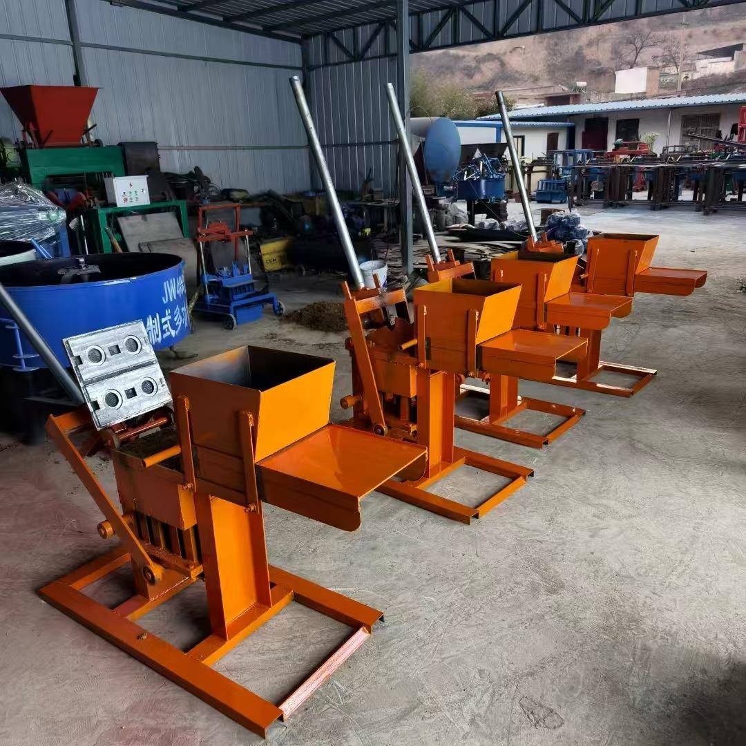 手动液压粘土连锁乐高砖机出口非洲挤压式粘土制砖设备免烧土砖