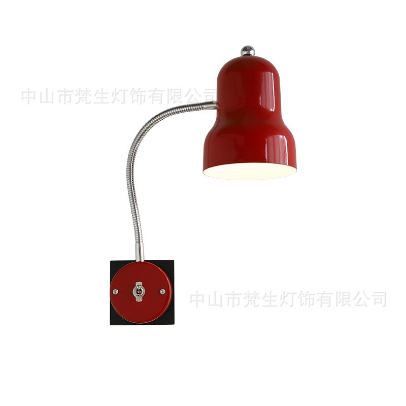 86开关盒插座灯 中古床头阅读灯 复古带开关书T房插座开关改壁灯