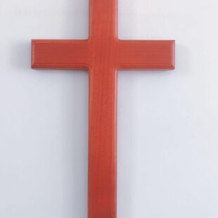 大十字架红木色十字架实木木质挂墙十字架家居摆件挂壁礼品46厘米