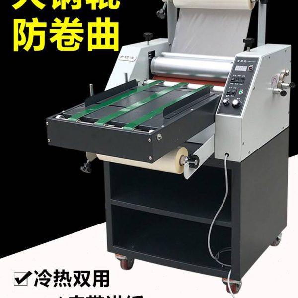 覆膜机全自动350B钢辊防卷曲冷热裱输送带防卷曲切割带底柜复膜机