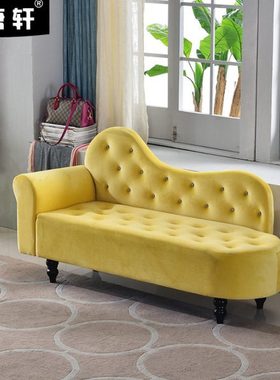 简约贵妃椅欧式布艺沙发小户型组合双人沙发单人店铺卧室床尾凳子