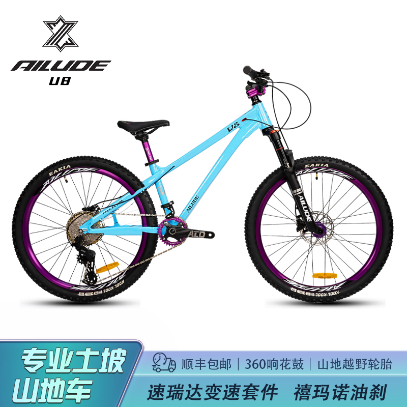 艾路德U8气压桶轴土坡山地自行车