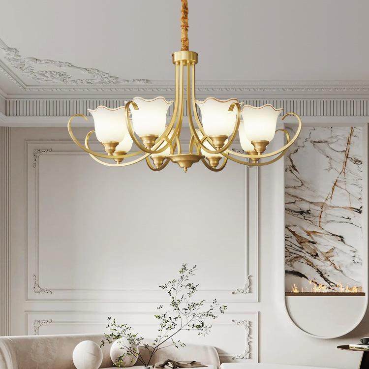 美式复古客厅吊灯全光谱护眼全铜餐厅灯意式轻奢大气卧室花朵灯饰,机械设备,其他机械设备,淘宝优惠券,粉丝福利购,淘宝优惠卷