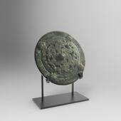 铜镜展示架青铜镜铁支架古玩玉璧赏盘铁艺盘子架