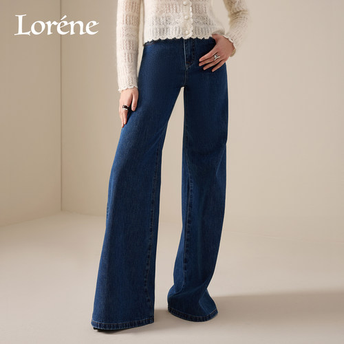 Lorene牛仔裤女阔腿裤