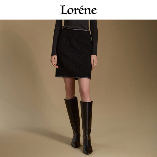 Lorene半身裙A字版复古显瘦短裙