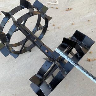 微耕机防滑铁轮子开沟犁地行走加厚铁轮两驱四驱柴油汽油犁沟23轴