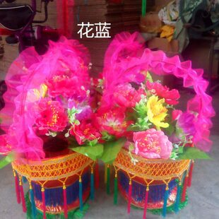定制.舞蹈花篮 秧歌舞蹈花挑 舞台戏曲戏剧花篮 花挑舞道具