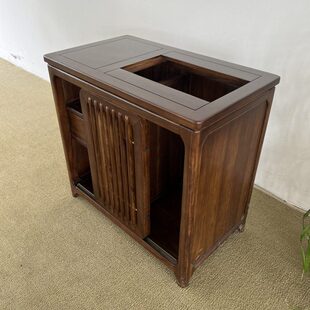 乌金木实木茶水柜烧水茶边柜茶几边几简约多功能一体茶桌边柜家用