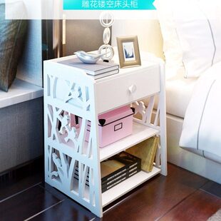 宿舍迷你白色小床头柜简约简易现代卧室边柜抽屉式经济型置物架窄