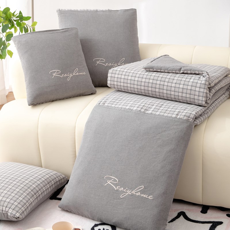 夏凉被抱b枕汽车被子两用折叠夏季午睡毯子二合一办公室空调枕头