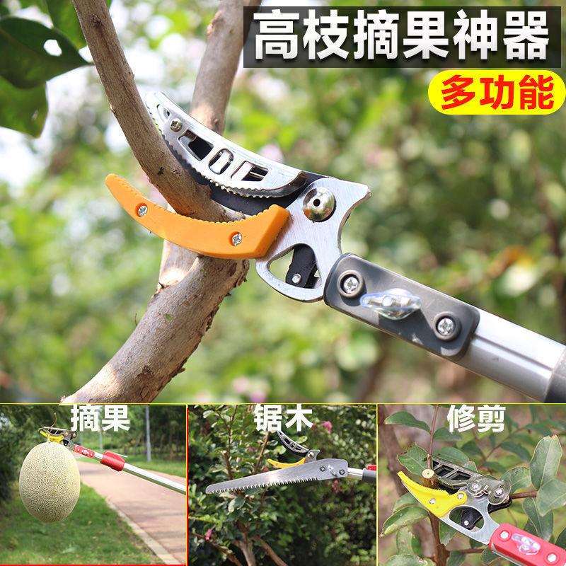 高空摘果摘枇杷伸缩杆多功能果树采摘果器加长修枝剪专用修剪采果