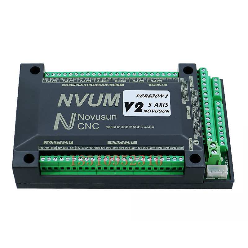 NVUM CNC控制器MACH3接口板3轴/4轴/5轴/6轴运动控卡用于雕刻机