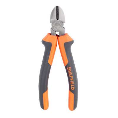 SHEFFIELD/钢盾双色柄斜嘴钳多用处电工偏口钳省力斜口钳S045006