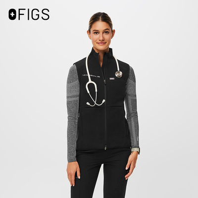 FIGS ON-SHIFT女士摇粒绒保暖马甲 牙科 医生日常 通勤 工作服