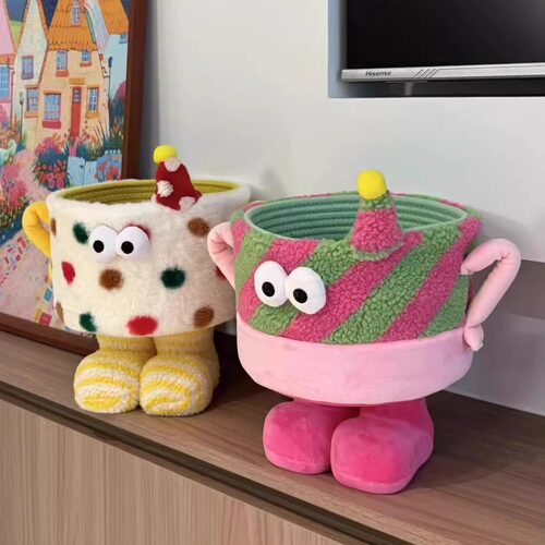 【小红书同款】小怪兽收纳桶家居装饰摆件多巴胺软装收纳筐收纳盒