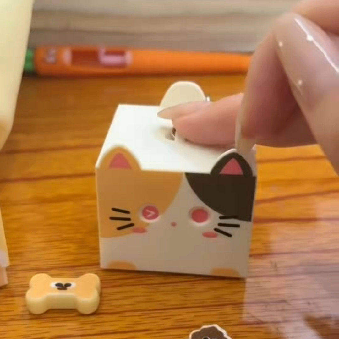 萌力觉醒方块宠物猫猫可爱按压磁吸叠叠乐送朋友变脸发声玩具挂件