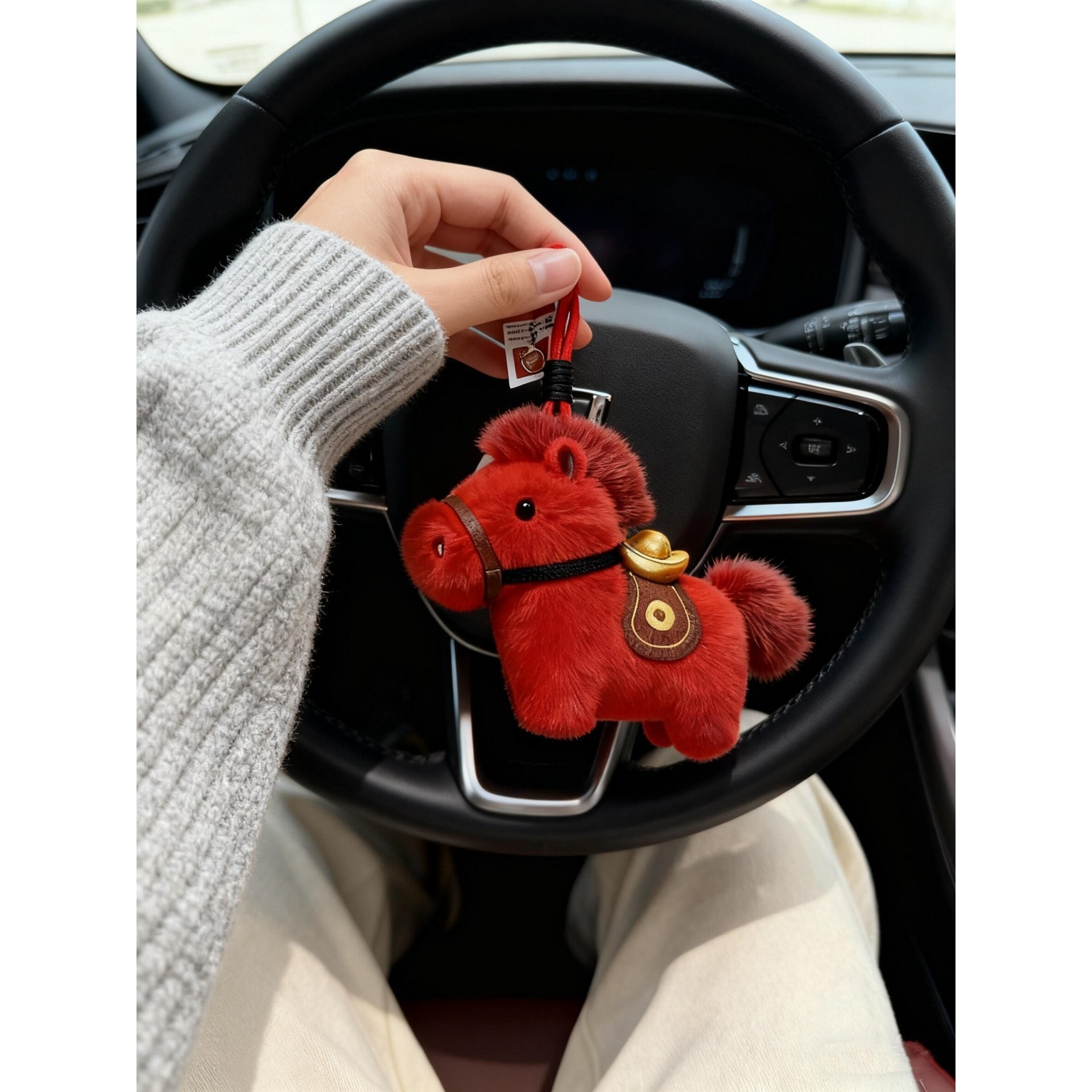 马上有钱~小马车挂2026马年装饰品汽车后视镜挂件玩偶精致高级感,汽车用品/电子/清洗/改装,车挂,淘宝优惠券,粉丝福利购,淘宝优惠卷