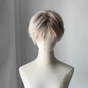 假发韩系浅色短发男女通用微分碎盖自然仿真发万用cos全头套