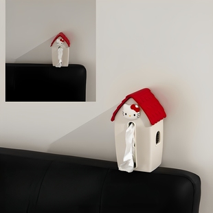 哈喽kitty房子纸巾收纳盒客厅抽纸盒桌面创意可爱家用餐巾纸盒子