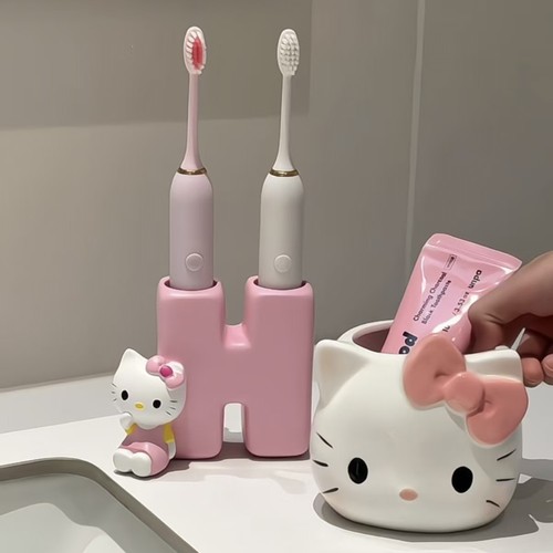 【新家的100个快递】哈喽kitty电动牙刷架家用卫生间牙刷置物架子
