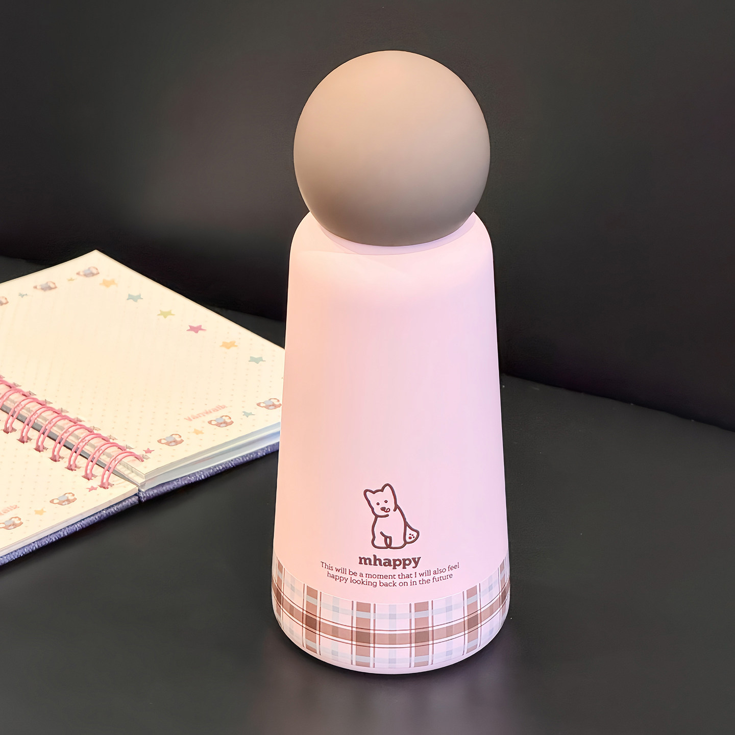 草莓生巧小狗保温杯不锈钢便携女士专用高颜值学生水杯2025新款