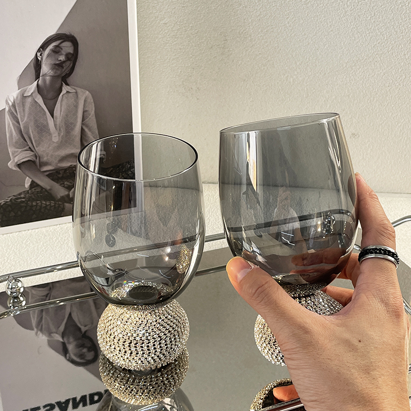 仪式感轻奢高级感镶钻石红酒杯水晶玻璃大K肚醒酒器葡萄高脚杯女