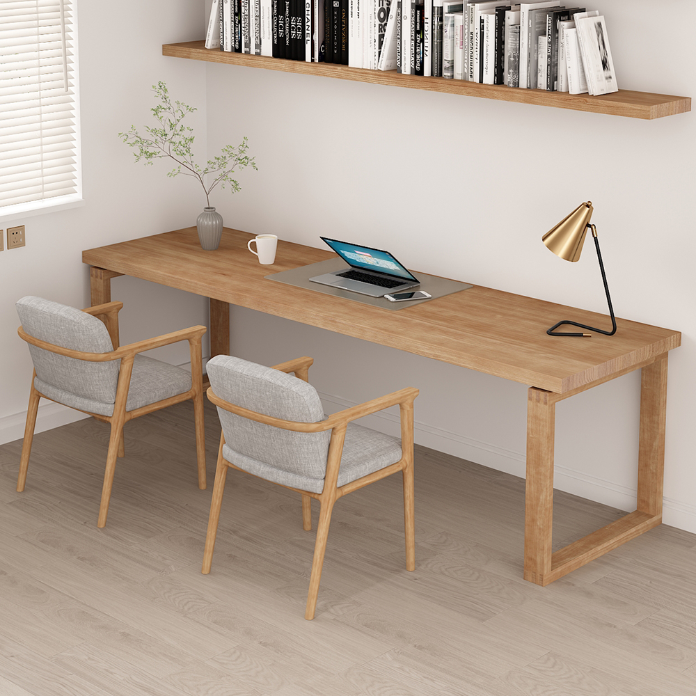 全实木学习桌50/60cms窄桌卧室书房双人办公桌靠墙靠窗学习桌1004