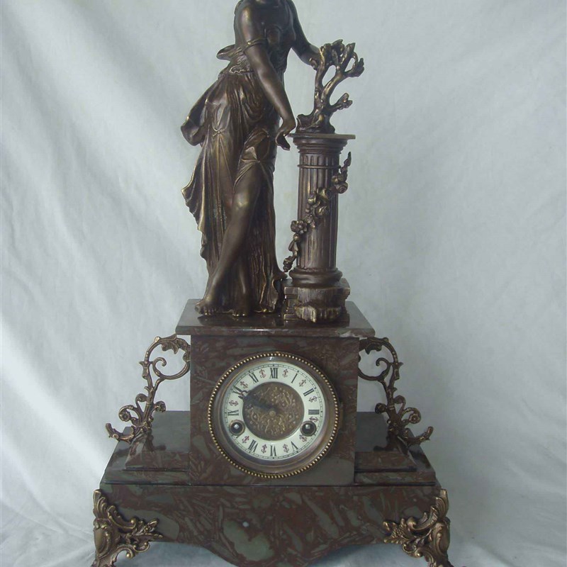钟表铜铸机械h大理石黄铜报时座钟欧式家居复古西洋坐钟古典台钟