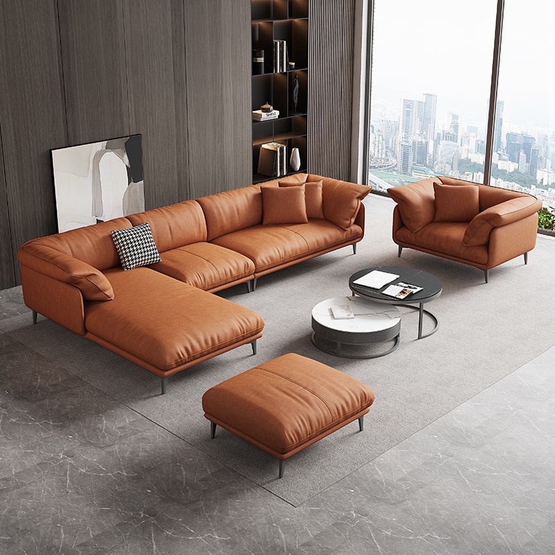 意式极简科技布艺全拆p洗洗贵妃沙发组合现代轻奢风沙发家用大小