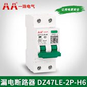 AA一珠电气DZ47LE 63型H6漏电断路器2P保护开关2位空气带漏电珠江