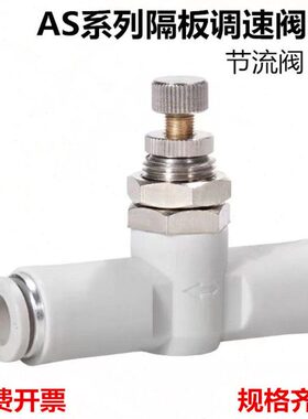 隔板调速节流阀AS1001F-04-3 AS2001F-06-3 AS2051F-04隔板管道阀