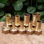 全铜内丝宝塔接头四分六分内螺纹浇花洗车花园软管防脱倒钩纹插接