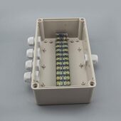 一进四出户外防水接线盒45a安十二位路六平方端子分线盒4进1出