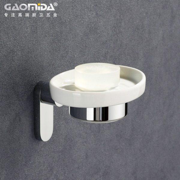 卫生间陶瓷肥皂碟酒店专用北欧创意家用浴室玻璃洗脸皂盒壁挂式