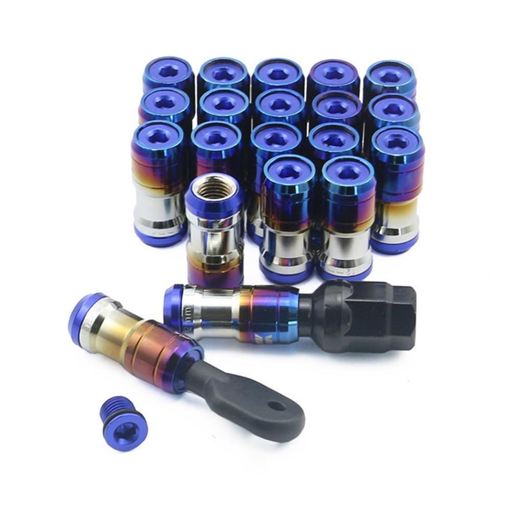 汽车配件改装车轮铬钛合金涂层防盗螺母防锈螺母帽轮毂盖螺丝帽