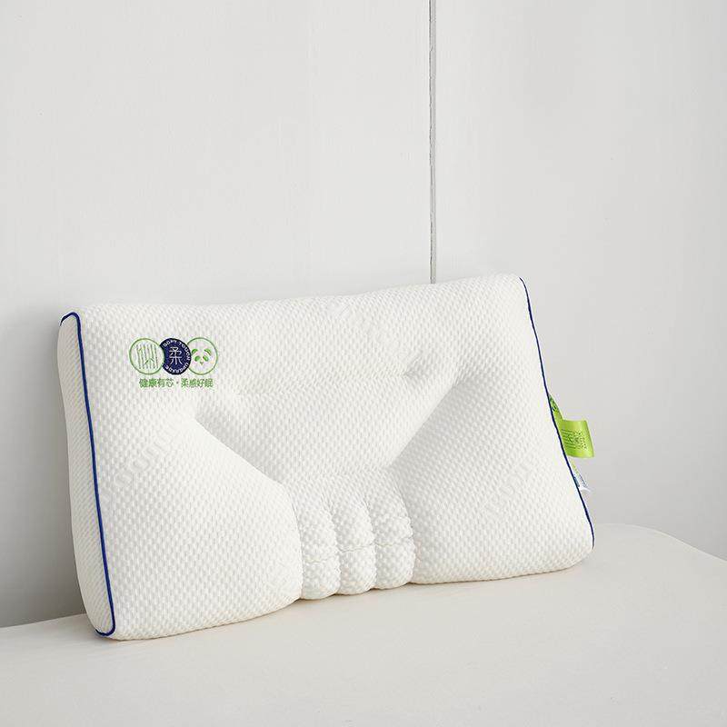 A类竹纤维凉感分区枕抗菌防螨枕芯保健护颈羽丝绒枕头亲肤透气