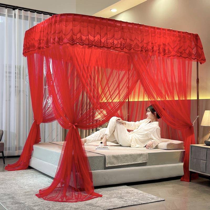 CB#新款可升降导轨款落地式蚊帐宫廷蚊帐三开门落地1.5米1.8m床家